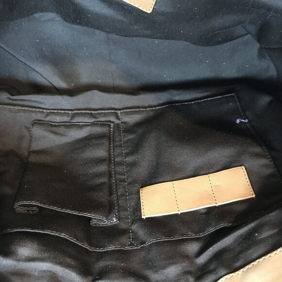 Coach mMessenger Bag Textile Monogram Crossbody Strap Tan READ DAMAGE - Picture 15 of 16